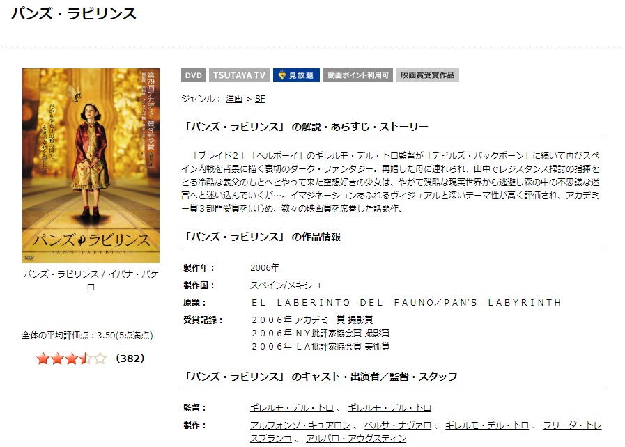 パンズ ラビリンス の動画 字幕 吹き替え を無料視聴する方法 海外映画の動画まとめサイト リリックシネマカフェ